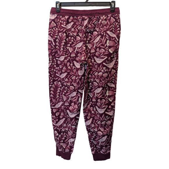 Garnet Hill Pima Organic Cotton Flannel Pink Jogger Sweatpants Small - Picture 4 of 7